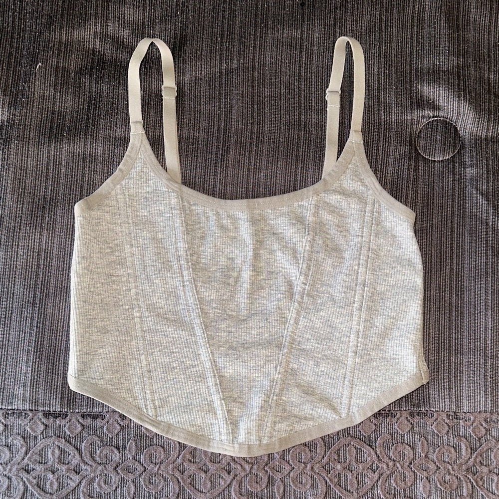 Wild Fable Light Gray Crop Top
